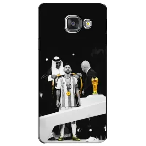 Чехлы для Samsung Galaxy A3 2016 / A3100 / A310F (Leo чемпион) (AlphaPrint) (Месси в накидке)