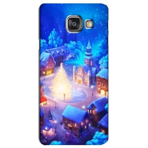 Рождественские Чехлы для Samsung Galaxy A3 2016 / A3100 / A310F (VPrint) (Рождественский город)