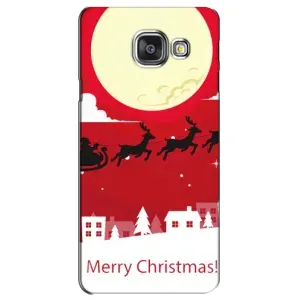 Рождественские Чехлы для Samsung Galaxy A3 2016 / A3100 / A310F (VPrint) (Санта с оленями)