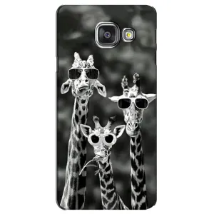 Силіконовий чохол з КАРТИНКАМИ літо для Samsung Galaxy A3 2016 / A3100 / A310F (AlphaPrint) (Жирафи в окулярах)