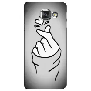 Чехол с принтом для Samsung Galaxy A3 2016 / A3100 / A310F (AlphaPrint - Знак сердечка) (Значок Love)