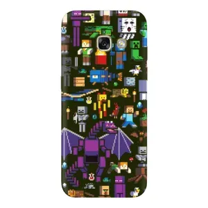 Чохол Майнкрафт на Samsung Galaxy A3 2017 / A320 / A320F (AlphaPrint) Minecraft (Колаж Майнкрафт)