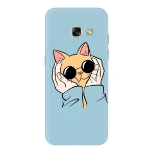 Чохол на Samsung A3 2017 з Котиками (VPrint) (Котик в окулярах)