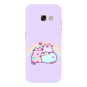 Чохол на Samsung A3 2017 з Котиками (VPrint) (Радужний котик)