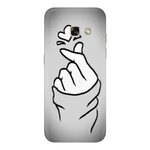Чохол з принтом для Samsung Galaxy A3 2017 / A320 / A320F (AlphaPrint - Знак сердечка) (Значок Love)