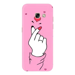 Чохол з принтом для Samsung Galaxy A3 2017 / A320 / A320F (AlphaPrint - Знак сердечка) (Знак Love)