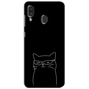 Чохол з принтом «Байдужий кіт» для Samsung Galaxy A30 2019 (A305F)