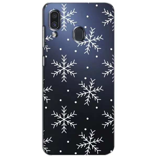 Чехол с принтом «Белые снежинки» для Samsung Galaxy A30 2019 (A305F)