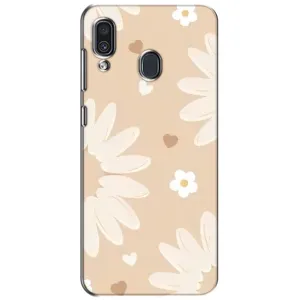 Чохол з принтом «Бежеві квіти» для Samsung Galaxy A30 2019 (A305F)