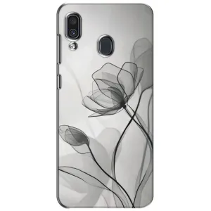 Чохол з принтом «Чорні квіти» для Samsung Galaxy A30 2019 (A305F)