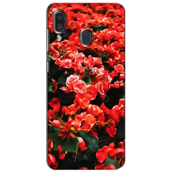 Чехол с принтом «Цветы красные» для Samsung Galaxy A30 2019 (A305F) Чехол с принтом «Цветы красные» для Samsung Galaxy A30 2019 (A305F)