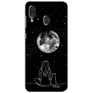 Чохол з принтом «Дівчина з котом» для Samsung Galaxy A30 2019 (A305F)