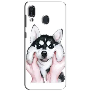 Чехлы с собаками для Samsung Galaxy A30 2019 (A305F) (VPrint) (Довольный Хаски)