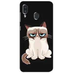 Чехол с принтом для Samsung Galaxy A30 2019 (A305F) (AlphaPrint) Модные коты (Грустный кот)