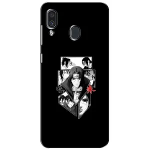 Чехлы на тему: Итачи Учиха для Samsung Galaxy A30 2019 (A305F) (AlphaPrint) (коллаж Итачи)