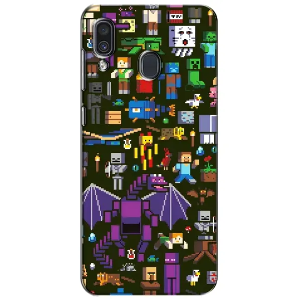 Чохол з принтом «Колаж Майнкрафт» для Samsung Galaxy A30 2019 (A305F)