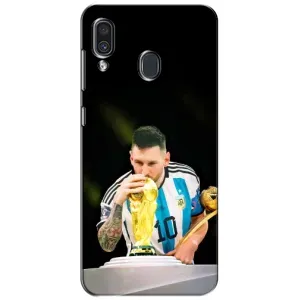 Чехлы для Samsung Galaxy A30 2019 (A305F) (Leo чемпион) (AlphaPrint) (Кубок Месси)