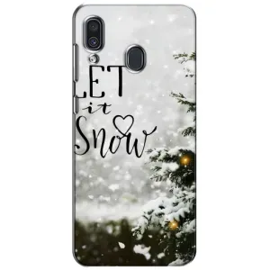 Новорічні, Святкові Чохли для Samsung Galaxy A30 2019 (A305F) - 2024 год (Let it snow)