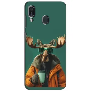 Чохол з принтом «Лось з кавою» для Samsung Galaxy A30 2019 (A305F)