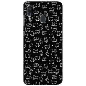 Чехол с принтом для Samsung Galaxy A30 2019 (A305F) (AlphaPrint) Модные коты (Меленькие котики)