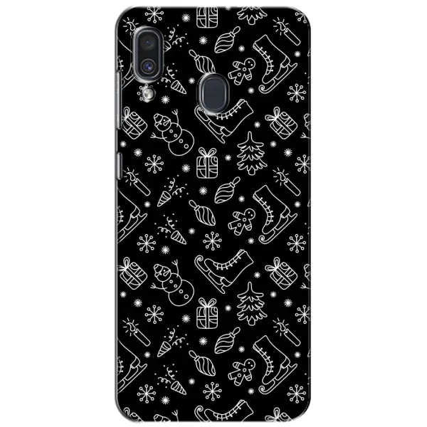 Чехол с принтом «Новогодний фон» для Samsung Galaxy A30 2019 (A305F)