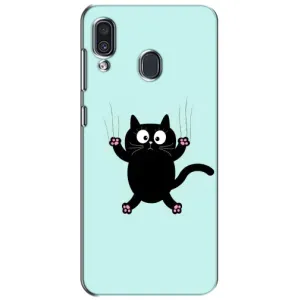Чехол с принтом для Samsung Galaxy A30 2019 (A305F) (AlphaPrint) Модные коты (Падающий кот)