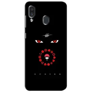 Чехлы на тему: Итачи Учиха для Samsung Galaxy A30 2019 (A305F) (AlphaPrint) (глаза Итачи)