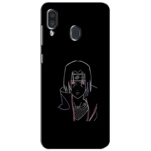Чехлы на тему: Итачи Учиха для Samsung Galaxy A30 2019 (A305F) (AlphaPrint) (силуэт Итачи)