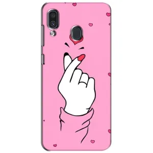 Чехол с принтом для Samsung Galaxy A30 2019 (A305F) (AlphaPrint - Знак сердечка)