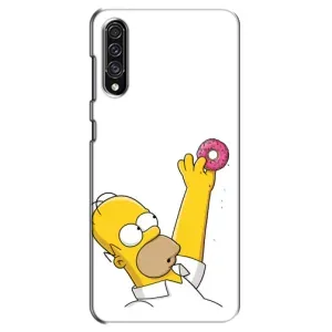 Чехол с Симпсонами для Samsung Galaxy A30s (A307) (VPrint) (Гомер с пончиком)