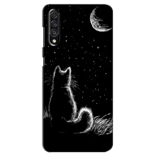Чехол с принтом «Котик и луна» для Samsung Galaxy A30s (A307)