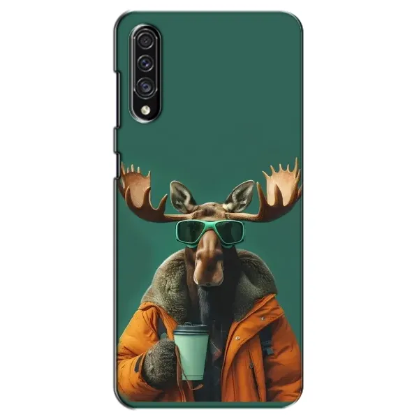 Чехол с принтом «Лось с кофе» для Samsung Galaxy A30s (A307)