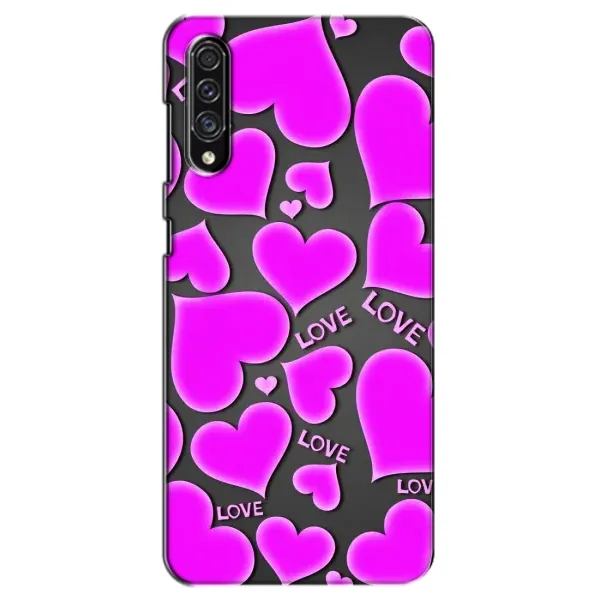 Чехол с принтом «Pink hearts» для Samsung Galaxy A30s (A307)