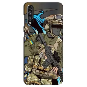 Чехлы с картинкой ЗСУ для Samsung Galaxy A30s (A307) (AlphaPrint) (Воин ВСУ)