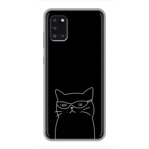 Чехол с рисунком кот на Samsung Galaxy A31 (A315) (Равнодушный кот)
