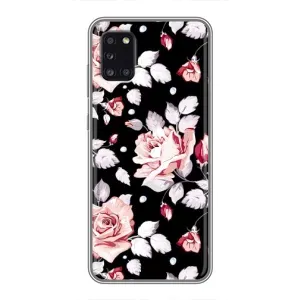 Чохли з квітами для Samsung Galaxy A31 (A315) (VPrint) (Квіти на чорному)