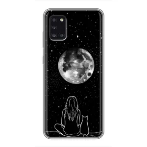 Чехол с рисунком кот на Samsung Galaxy A31 (A315) (Девушка с котом)
