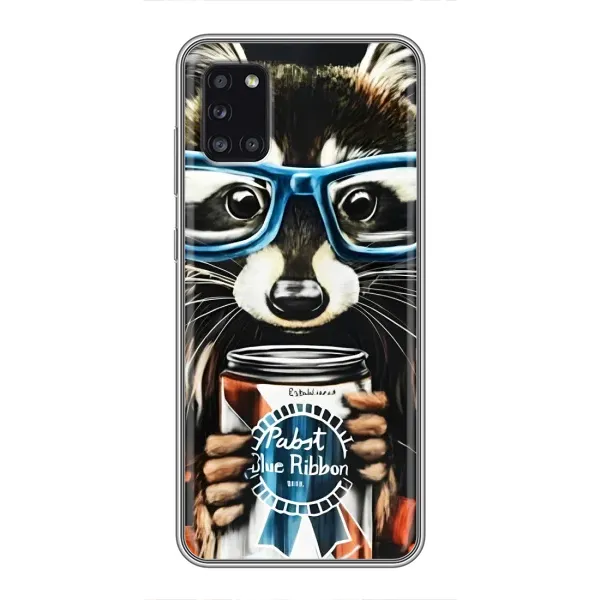 Чохол з принтом «Єнот з банкою» для Samsung Galaxy A31 (A315)