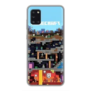 Чохол Майнкрафт на Samsung Galaxy A31 (A315) (AlphaPrint) Minecraft (фон Minecraft)
