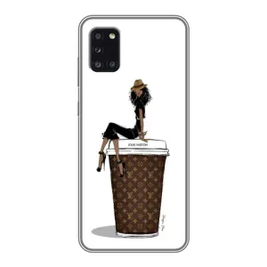Чехлы Луи Витон для Samsung Galaxy A31 (A315) (AlphaPrint - LOUIS VUITTON) (кофе LOUIS VUITTON)