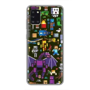 Чохол Майнкрафт на Samsung Galaxy A31 (A315) (AlphaPrint) Minecraft (Колаж Майнкрафт)