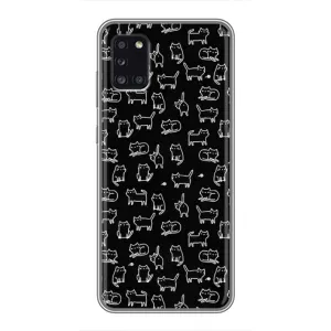 Чехол с принтом для Samsung Galaxy A31 (A315) (AlphaPrint) Модные коты (Меленькие котики)