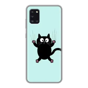 Чехол с принтом для Samsung Galaxy A31 (A315) (AlphaPrint) Модные коты (Падающий кот)