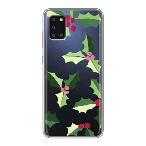 Зимні Чохли для Samsung Galaxy A31 (A315) - прозорий фон (Різдвяний фон)
