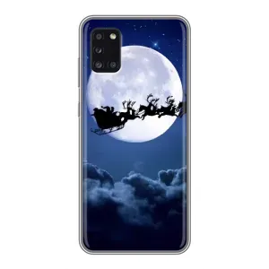 Новорічні Чохли для Samsung Galaxy A31 (A315) (VPrint) (Санта - місяць)
