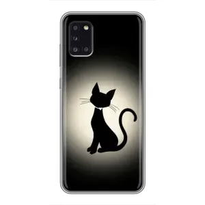 Чехол с принтом для Samsung Galaxy A31 (A315) (AlphaPrint) Модные коты (Силуэт котика)