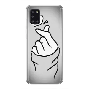 Чохол з принтом для Samsung Galaxy A31 (A315) (AlphaPrint - Знак сердечка) (Значок Love)