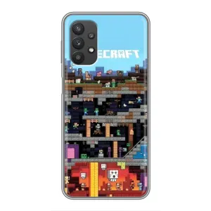 Чохол Майнкрафт на Samsung Galaxy A32 (5G) (AlphaPrint) Minecraft (фон Minecraft)