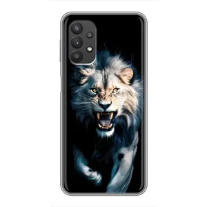 Чехол с картинкой «Хищники» для Samsung Galaxy A32 (5G) (Лев в темноте)