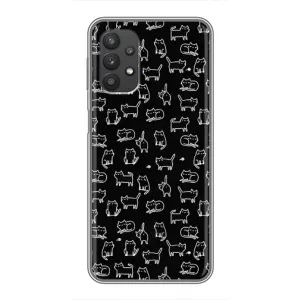 Чохол з принтом для Samsung Galaxy A32 (5G) (AlphaPrint) Модні коти (Маленькі котики)